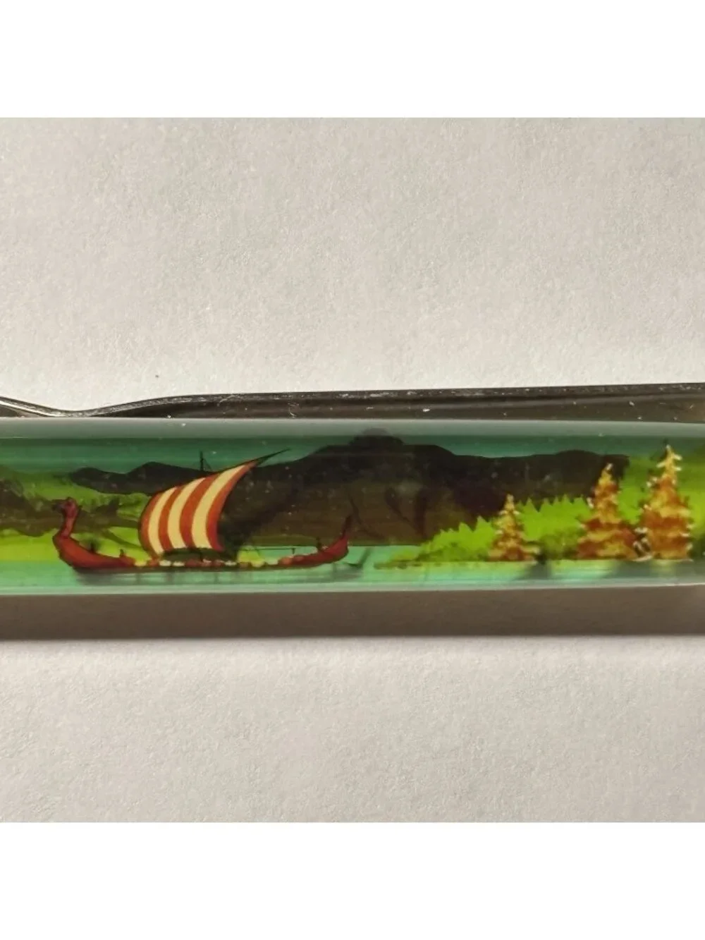 Hilsen Fra Norge Floaty Pen Greetings From Norway Viking Sailing Ship Moves Vtg